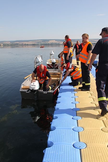 Gemeinsame &Uuml;bung am Stausee
