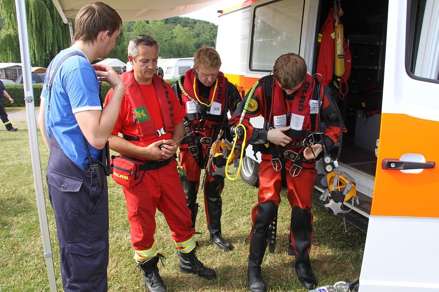 Gemeinsame &Uuml;bung am Stausee