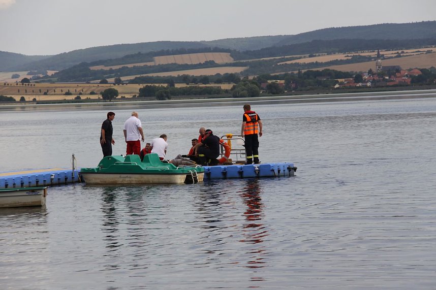 Gemeinsame &Uuml;bung am Stausee