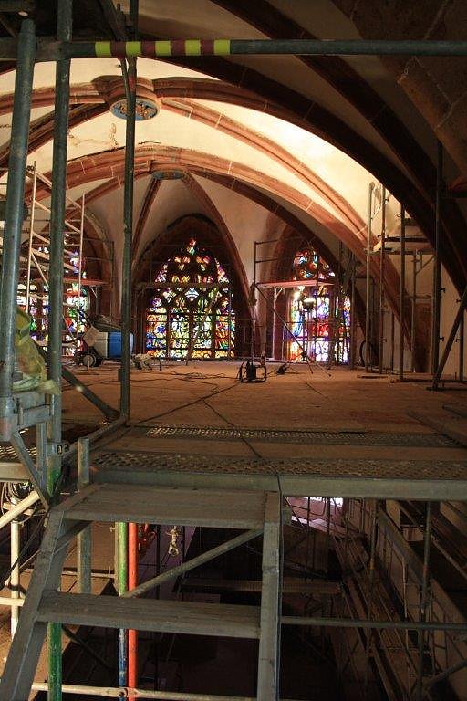 Im Innern eine Baustelle: Blasiikirche