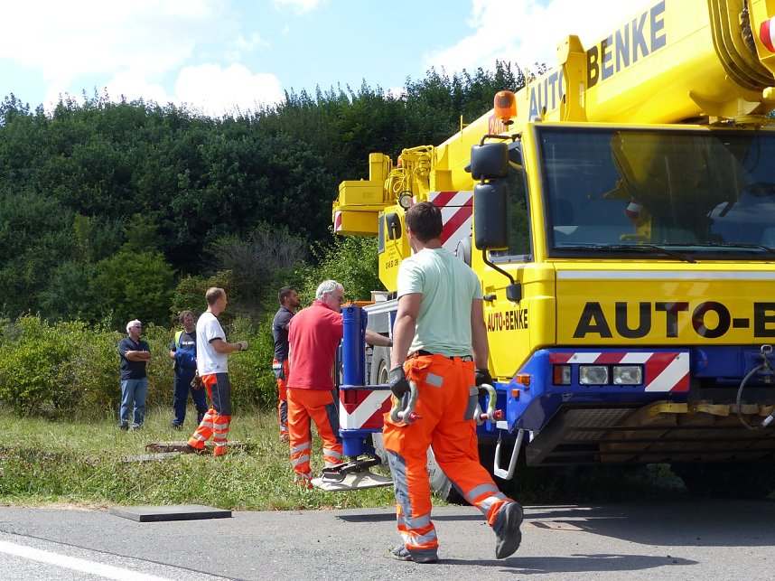 Bergung in der Auffahrt
