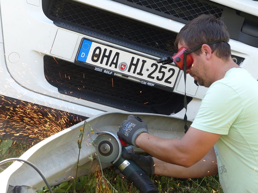 Bergung in der Auffahrt