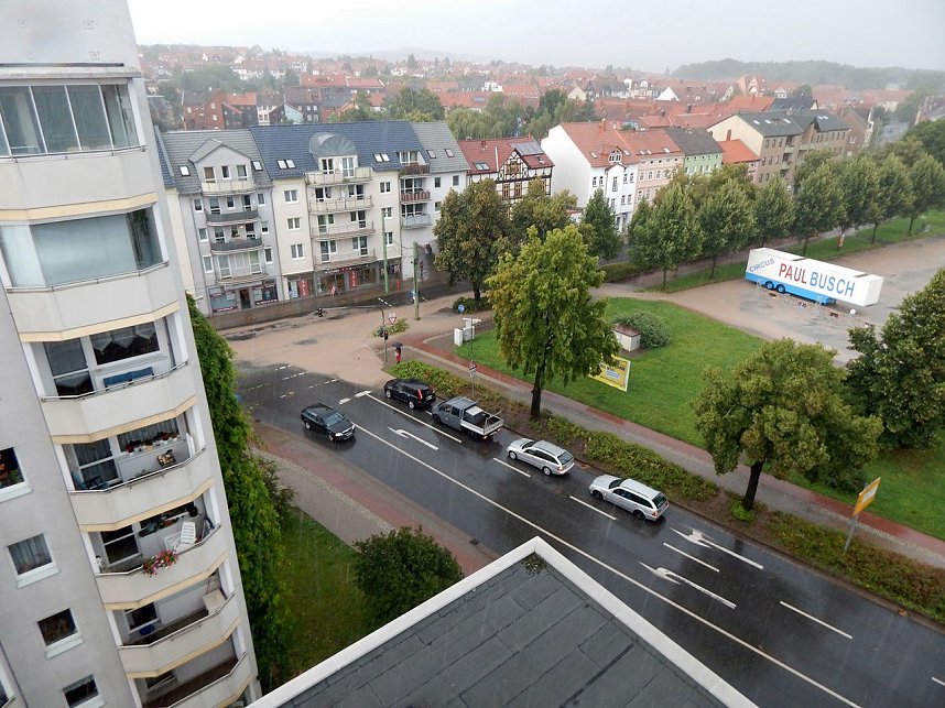 Regenguss auf Nordhausen