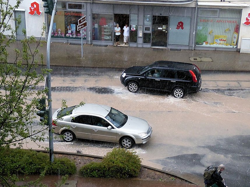 Regenguss auf Nordhausen