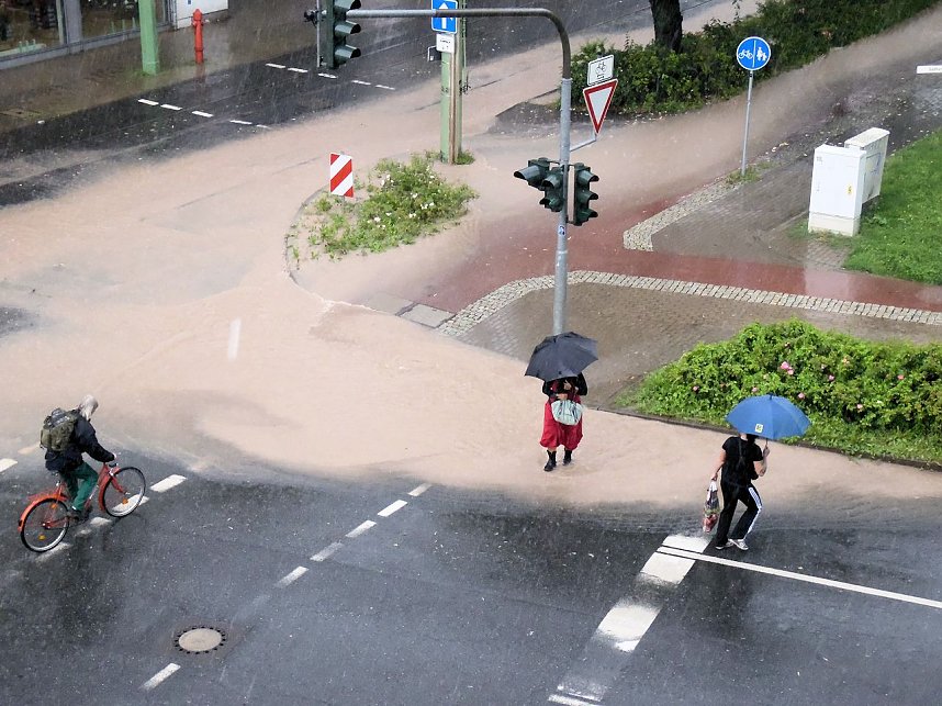 Regenguss auf Nordhausen
