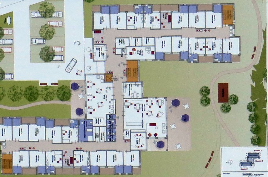 Grundriss einer Etage