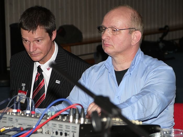 Die M&auml;nner beim Indoor