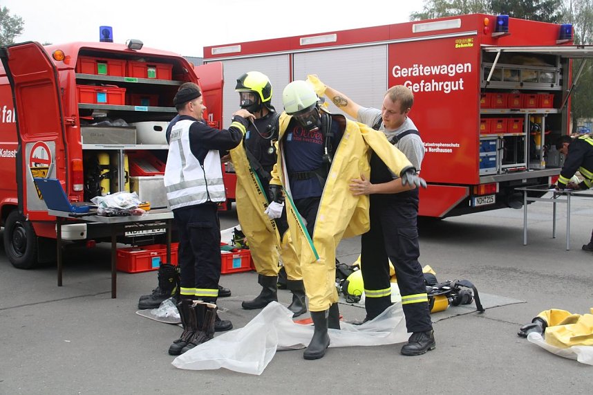 Katastrophenschutz &uuml;bte den Ernstfall