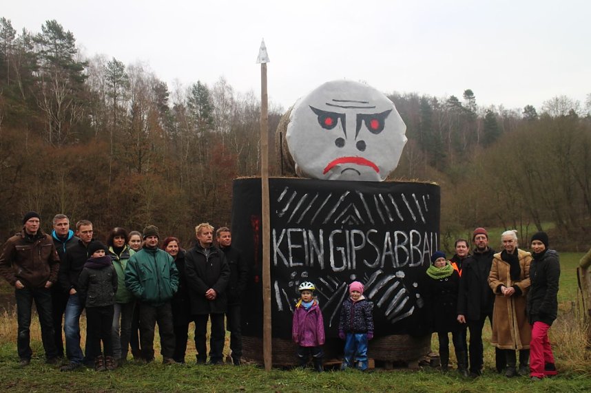 Kein neuer Gipsabbau im S&uuml;dharz - in R&uuml;digsdorf wird wieder protestiert