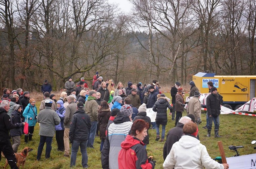 Protest gegen Probebohrungen