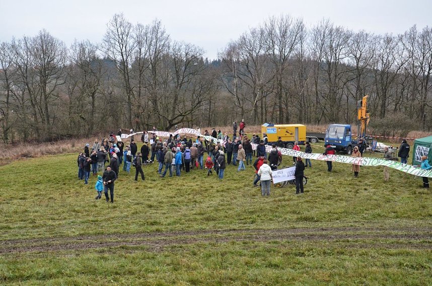 Protest gegen Probebohrungen