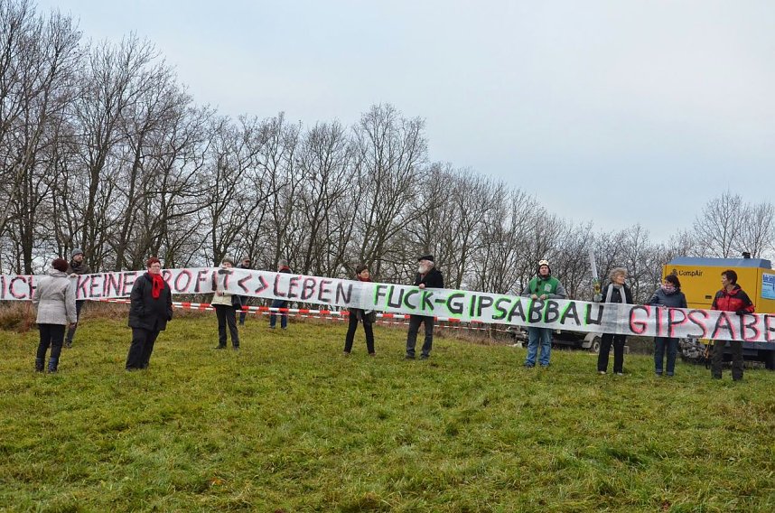 Protest gegen Probebohrungen