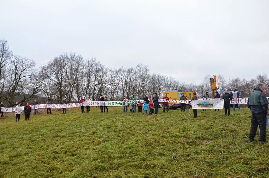 Protest gegen Probebohrungen