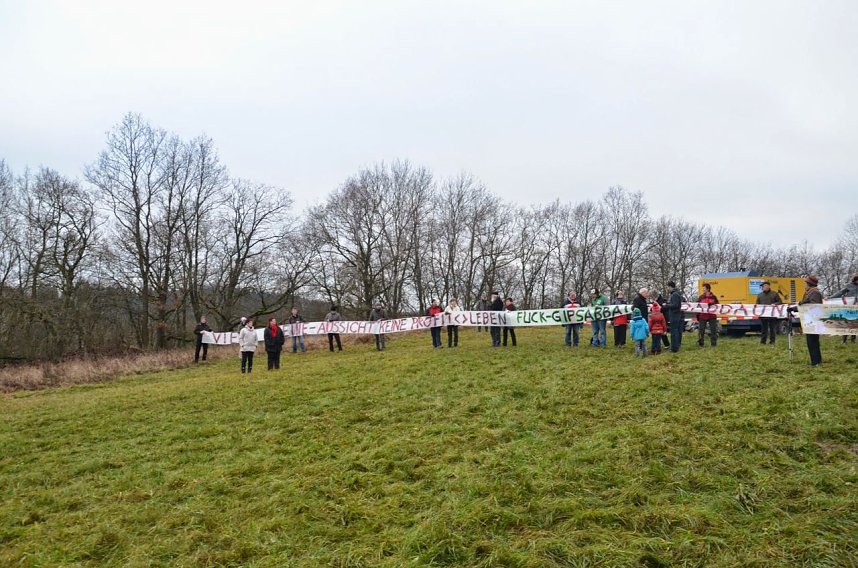 Protest gegen Probebohrungen