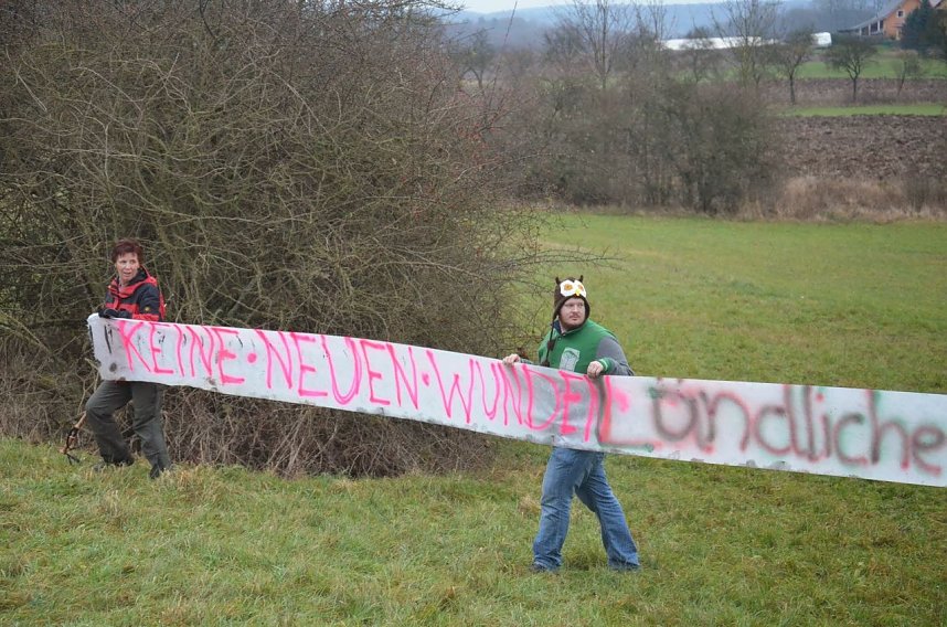 Protest gegen Probebohrungen