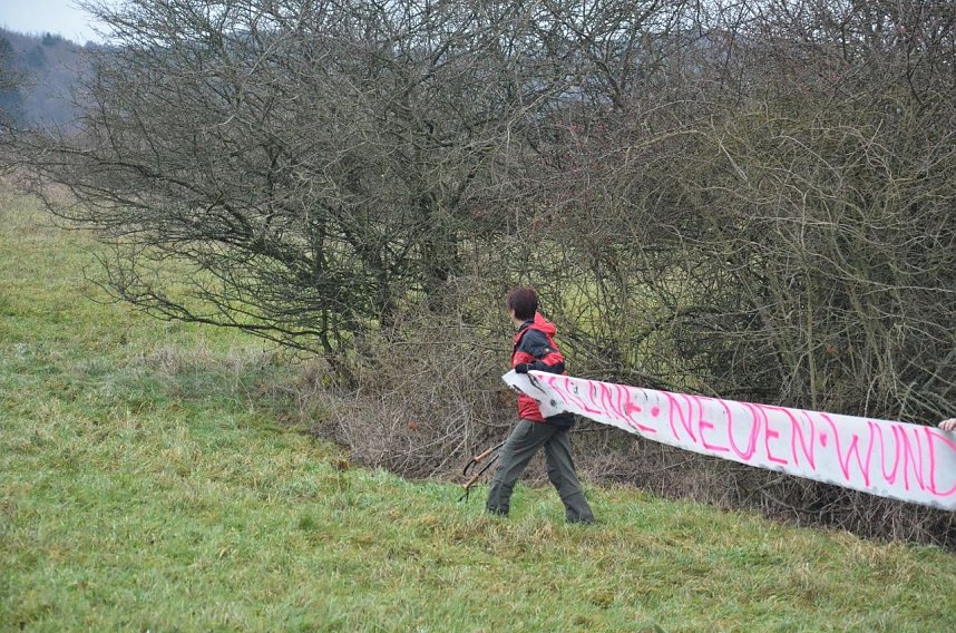 Protest gegen Probebohrungen