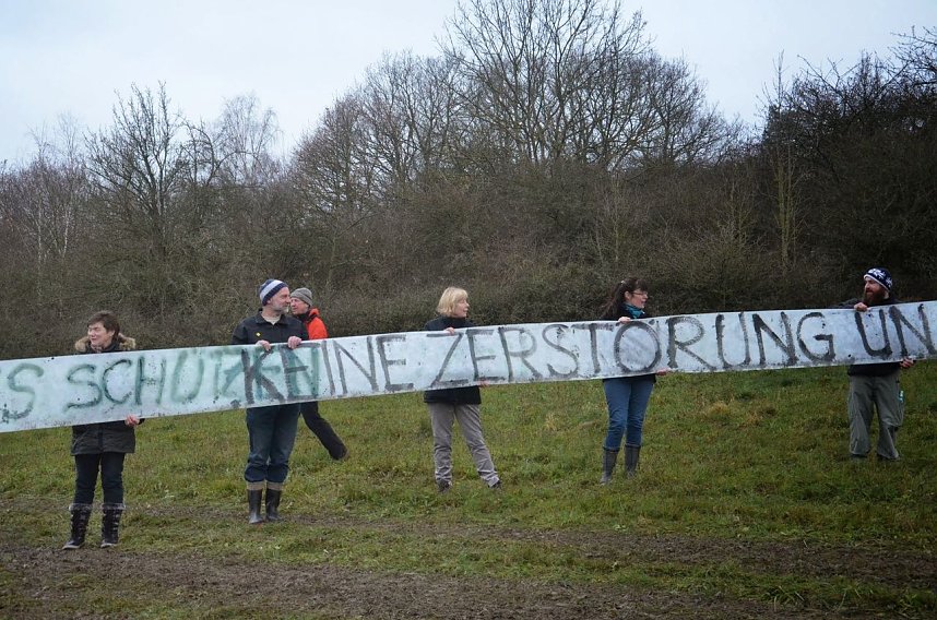 Protest gegen Probebohrungen