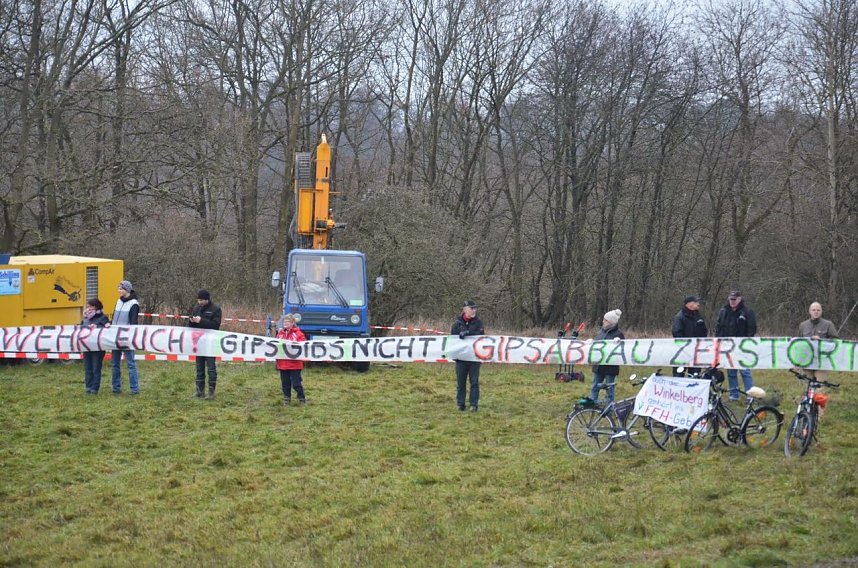 Protest gegen Probebohrungen