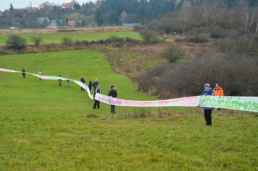 Protest gegen Probebohrungen