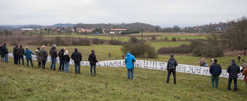 Protest gegen Probebohrungen