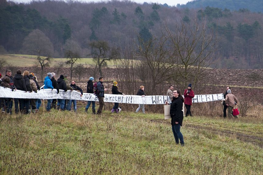 Protest gegen Probebohrungen