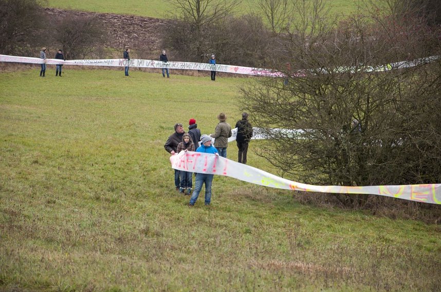 Protest gegen Probebohrungen