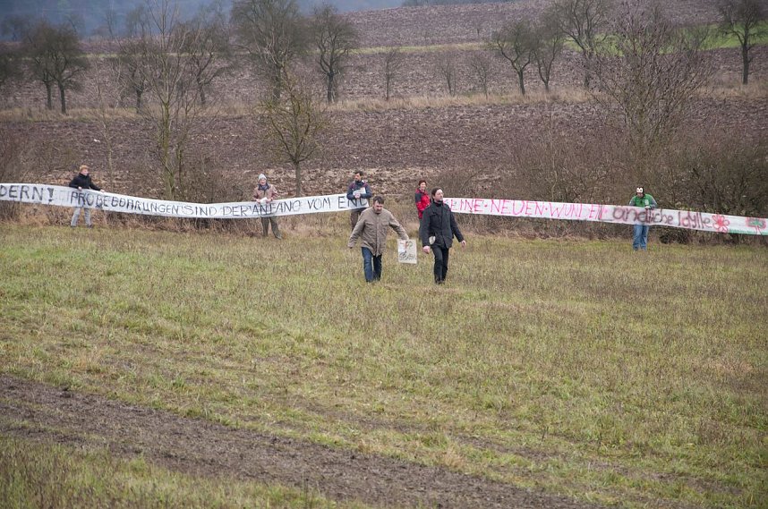Protest gegen Probebohrungen