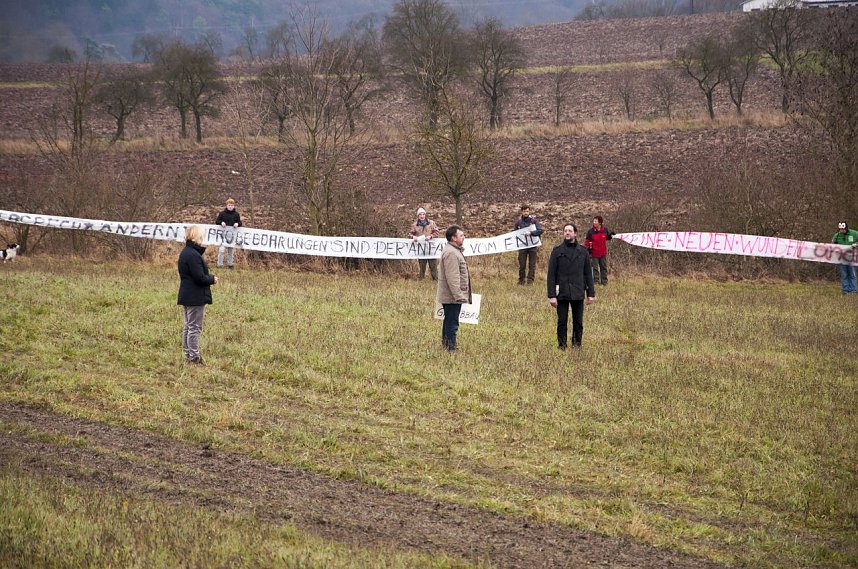 Protest gegen Probebohrungen