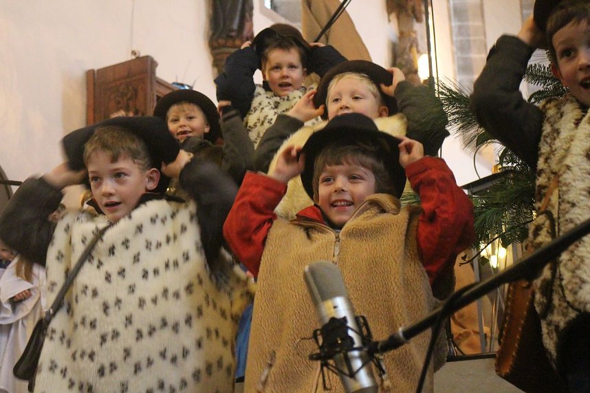 Im Nordh&auml;user Dom zeigte der &ouml;kumenische Kindergarten heute sein Krippenspiel