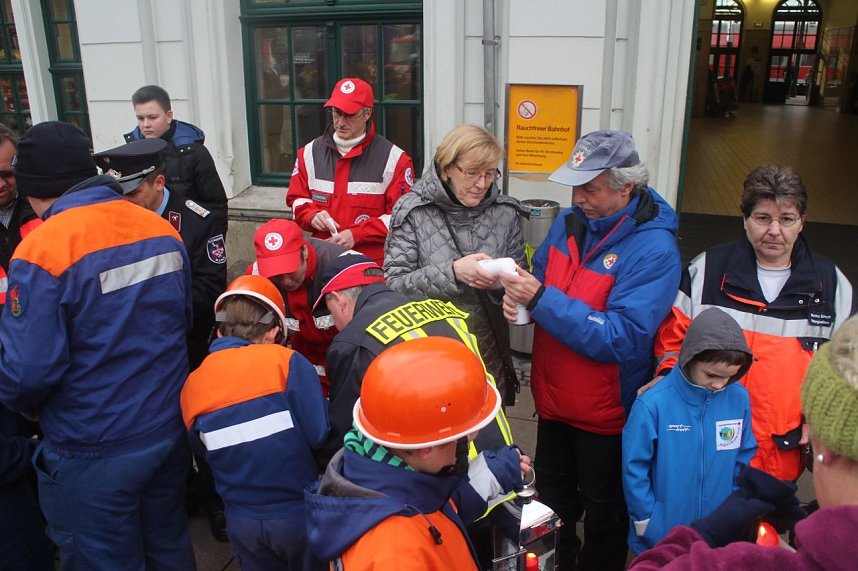 Das Friedenslicht aus Bethlehem ging heute auch in Nordhausen von Hand zu Hand