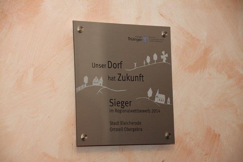 Siegertafel angebracht