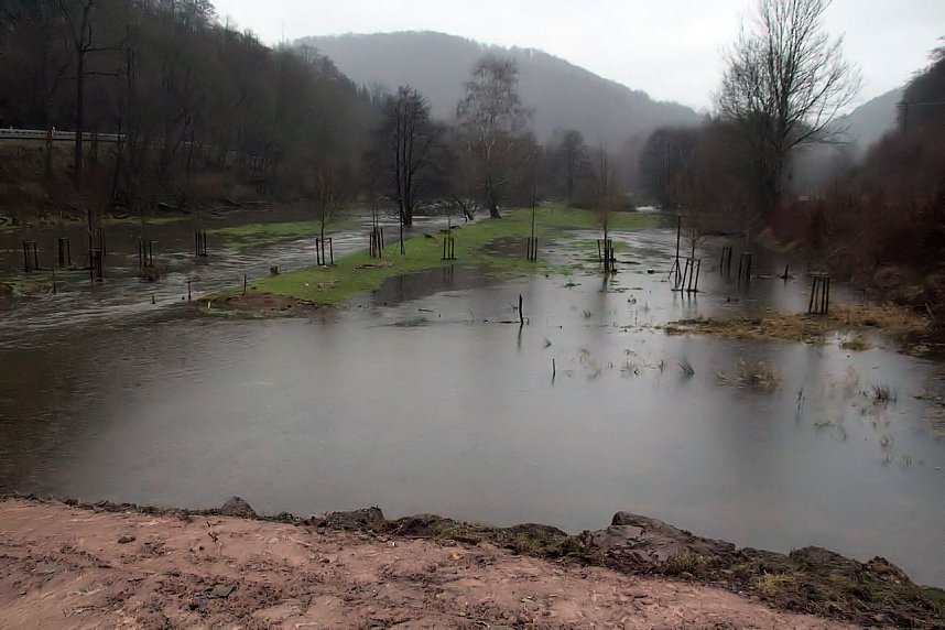 Derzeit 145 Zentimeter Bere-Pegel