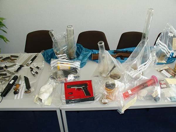 Beschlagnahmte Drogen und mehr