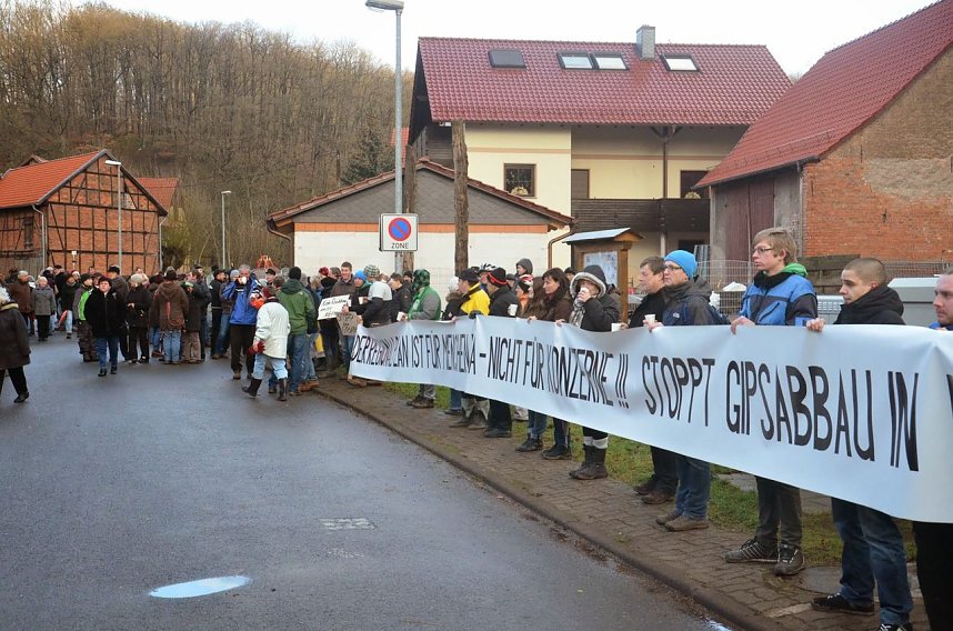 Protest gegen Probebohrungen