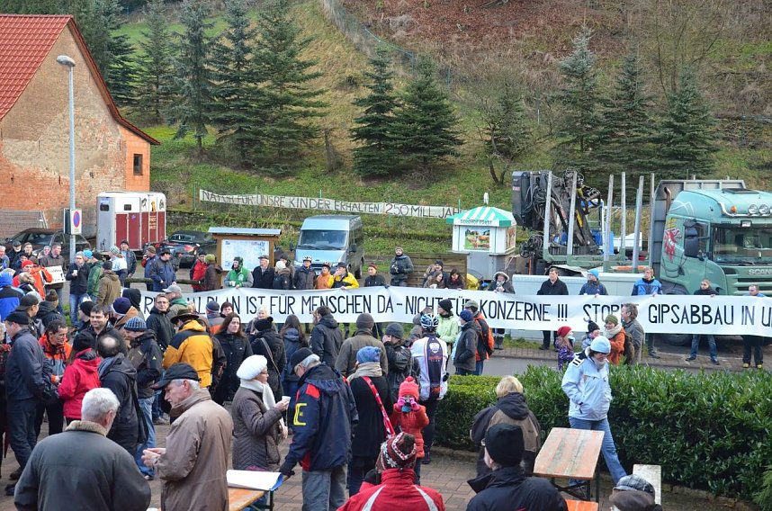 Protest gegen Probebohrungen