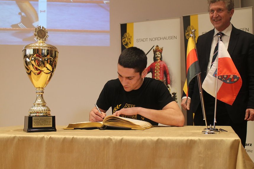 Die Boxer des Nordh&auml;user Sportvereins wurden heute im B&uuml;rgerhaus geehrt