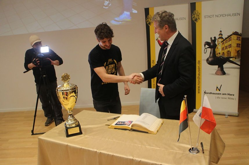 Die Boxer des Nordh&auml;user Sportvereins wurden heute im B&uuml;rgerhaus geehrt