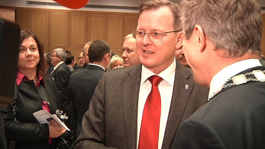 Im B&uuml;rgerhaus fand heute der Neujahrsempfang der Stadt Nordhausen und der Hochschule statt - als besonderer Gast konnte Ministerpr&auml;sident Ramelow begr&uuml;&szlig;t werden