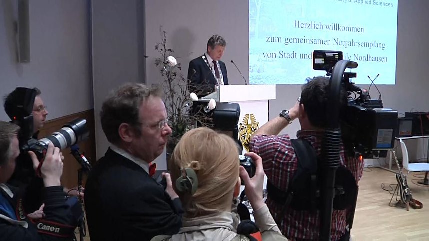 Im B&uuml;rgerhaus fand heute der Neujahrsempfang der Stadt Nordhausen und der Hochschule statt - als besonderer Gast konnte Ministerpr&auml;sident Ramelow begr&uuml;&szlig;t werden