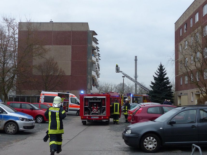 Kellerbrand in der Halleschen Stra&szlig;e