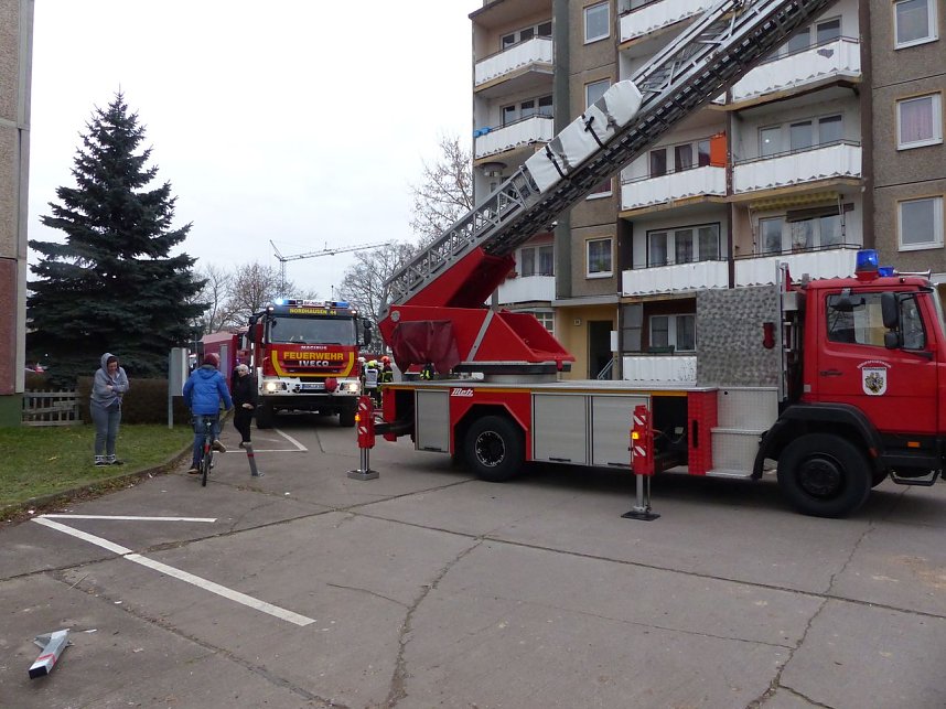 Kellerbrand in der Halleschen Stra&szlig;e