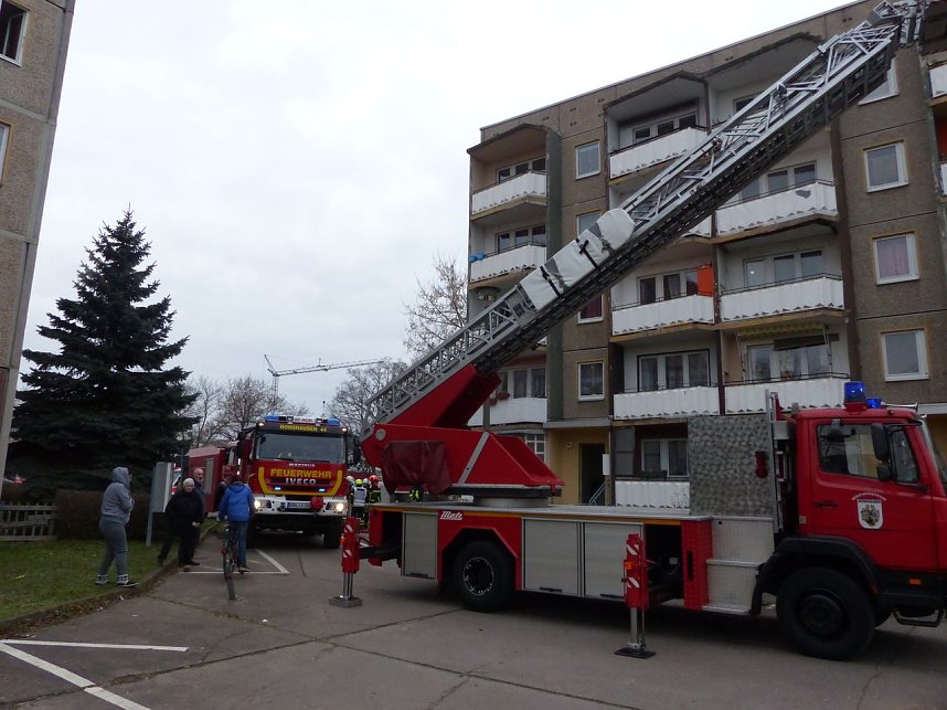 Kellerbrand in der Halleschen Stra&szlig;e