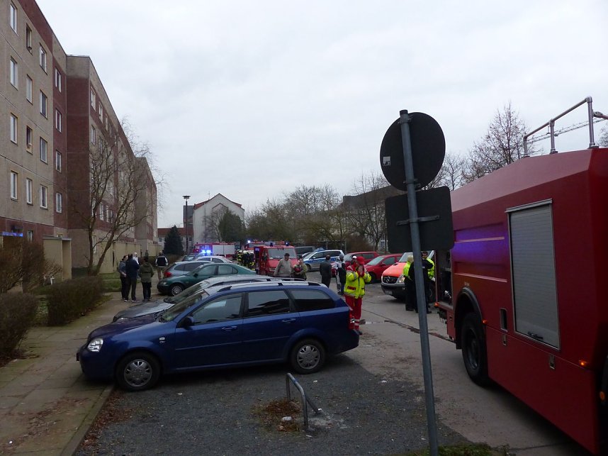 Kellerbrand in der Halleschen Stra&szlig;e