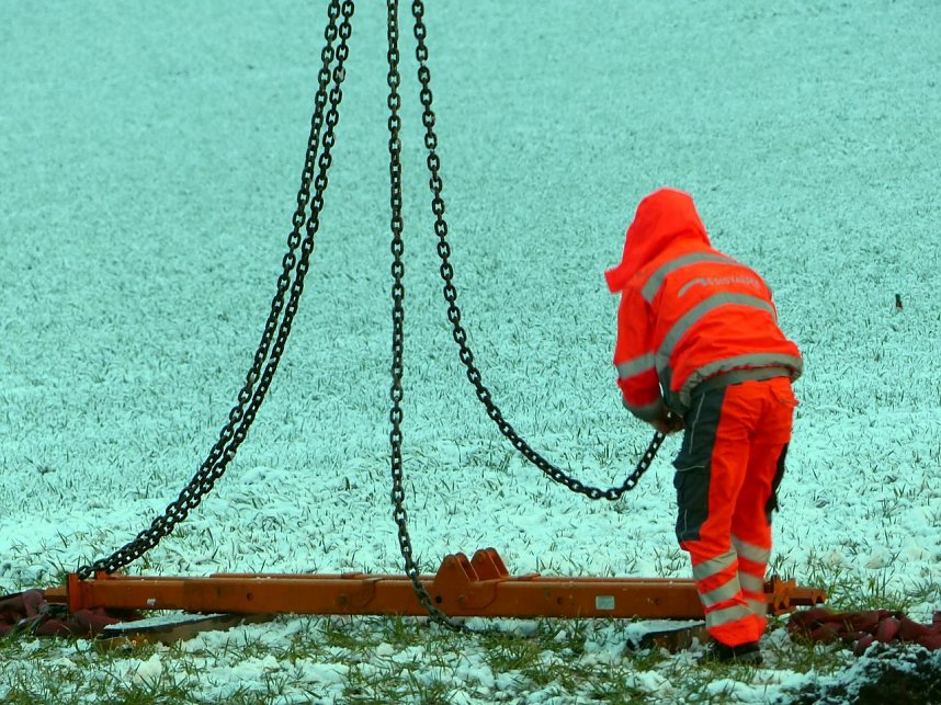 Letzte Arbeiten an der Unfallstelle