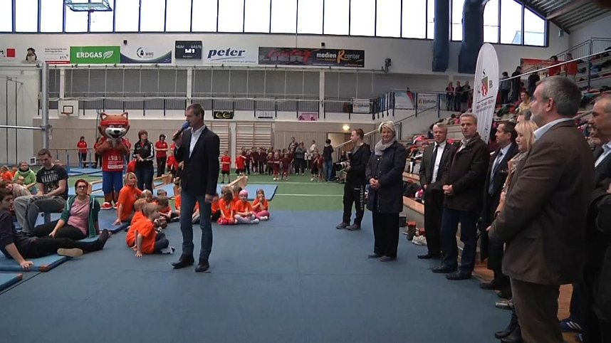 Kindergartensporttag in der Nordh&auml;user Wiedigsburghalle