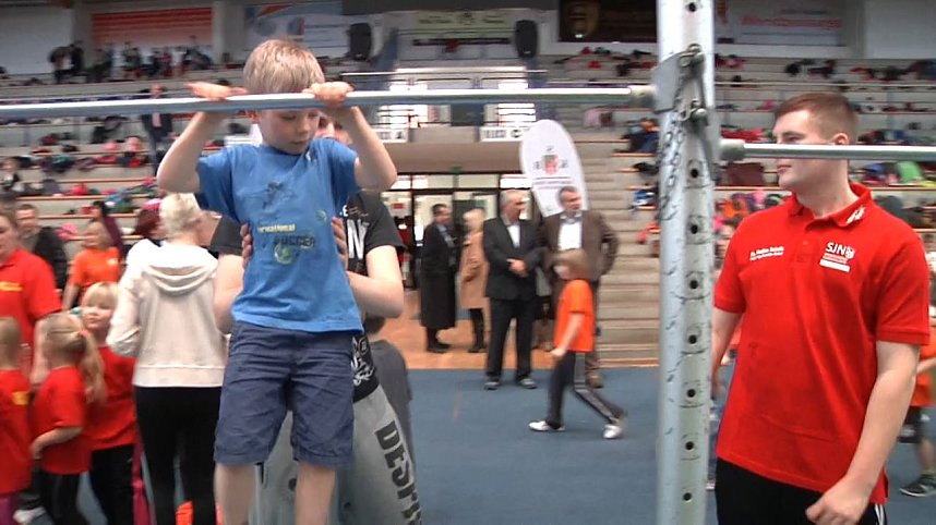 Kindergartensporttag in der Nordh&auml;user Wiedigsburghalle
