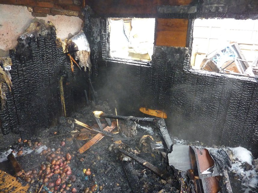 Brand in Gartenlaube