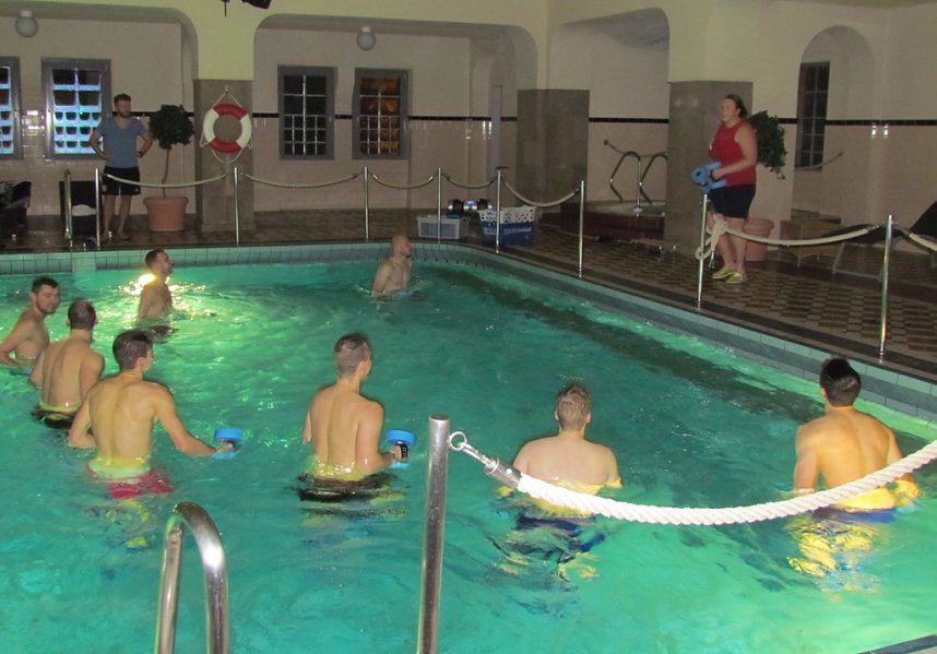 Vorbereitung im Wasser