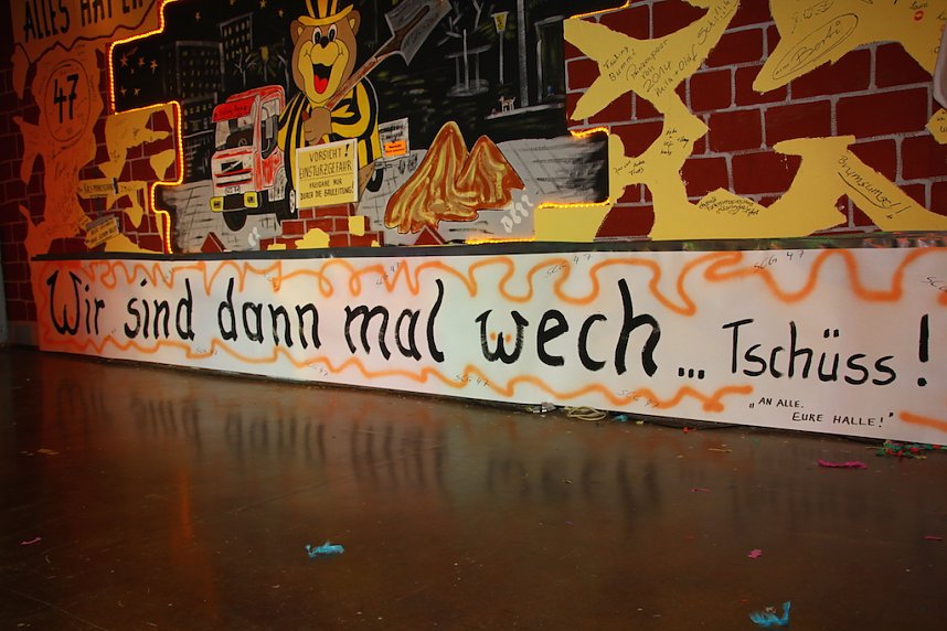 Die letzte Feier in der Festhalle Sollstedt fand am Rosenmontag statt