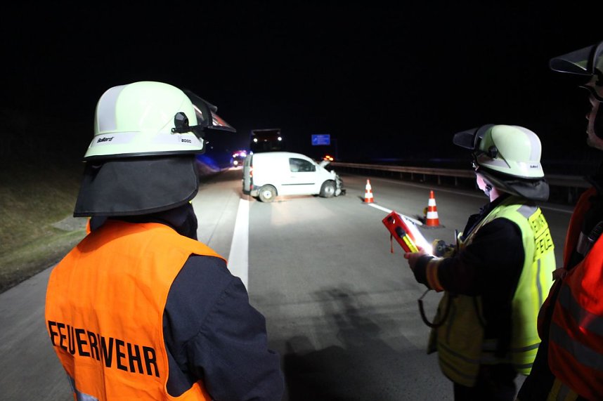 Unfall auf der Autobahn A 38